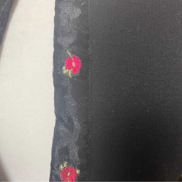 dorothy perkins Size 14 floral cardigan black long sleeves vintage y2k Red Trim - Picture 5 of 15